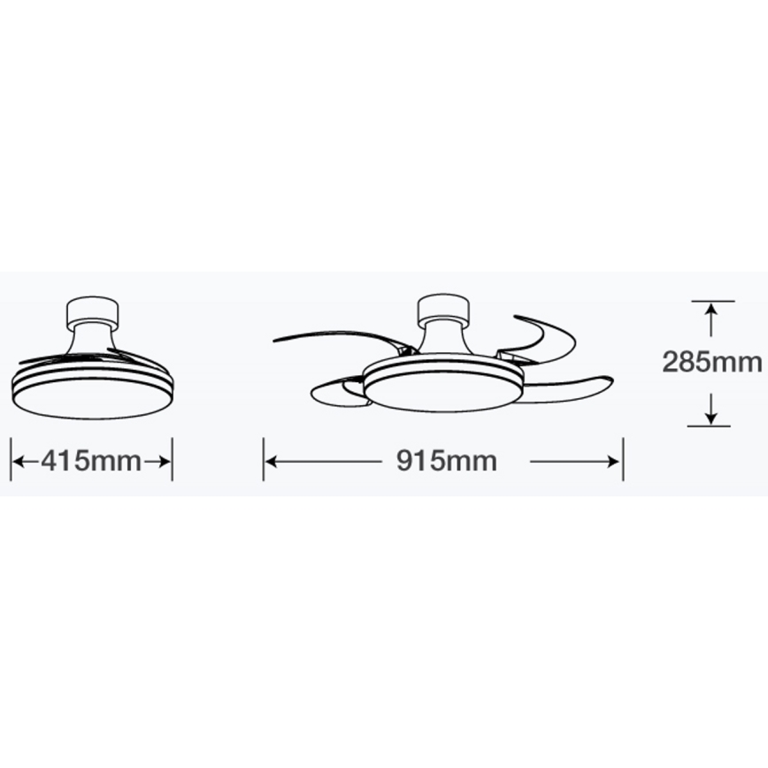 FANAWAY 210664 - LED ventilator dæmpbar ORBIT LED/25W/230V beige/hvid + fjernbetjening