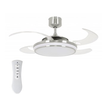 FANAWAY 211036 - LED Loftventilator EVO1 LED/40W/230V mat krom + fjernbetjening