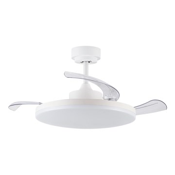 FANAWAY 21612949 - LED dæmpbar loftventilator STROLL LED/30W/230V 2700/3500/5000K Ø 106 cm hvid/klar + fjernbetjening