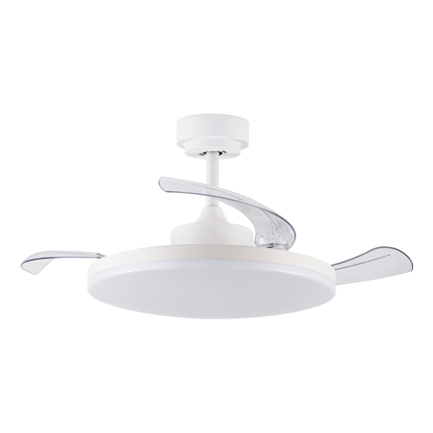 FANAWAY 21612949 - LED loftventilator dæmpbar STROLL LED/30W/230V 2700/3500/5000K diameter 106 cm hvid/transparent + fjernbetjening