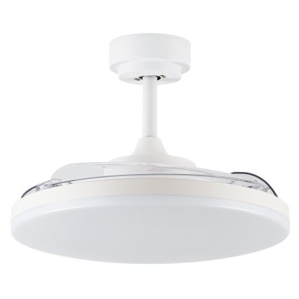 FANAWAY 21612949 - LED loftventilator dæmpbar STROLL LED/30W/230V 2700/3500/5000K diameter 106 cm hvid/transparent + fjernbetjening