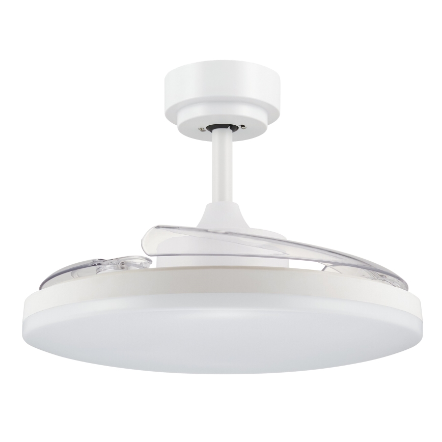 FANAWAY 21612949 - LED loftventilator dæmpbar STROLL LED/30W/230V 2700/3500/5000K diameter 106 cm hvid/transparent + fjernbetjening