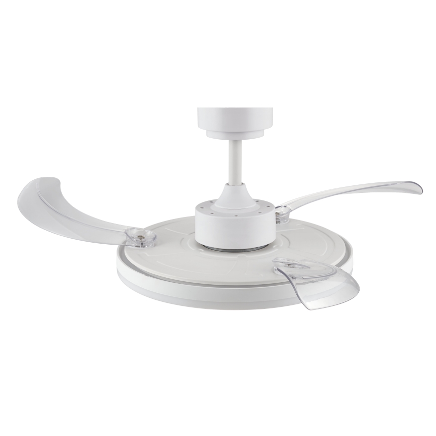 FANAWAY 21612949 - LED loftventilator dæmpbar STROLL LED/30W/230V 2700/3500/5000K diameter 106 cm hvid/transparent + fjernbetjening