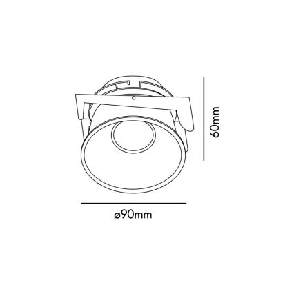 FARO 02100501 - Indbygningsspot FRESH 1xGU10/50W/230V hvid