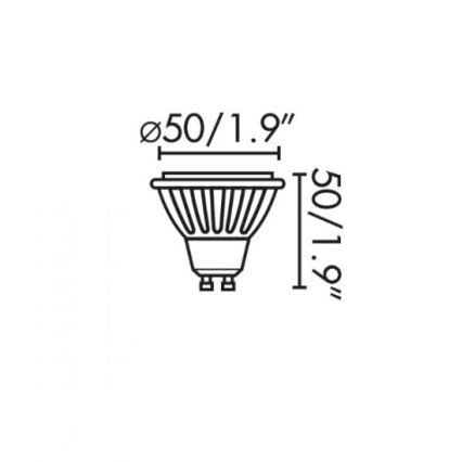 Faro 17316 - LED pære GU10/8W/230V 2700K