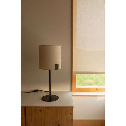 FARO 20054 - Bordlampe NILA 1xE27/15W/230V cremefarvet/sort