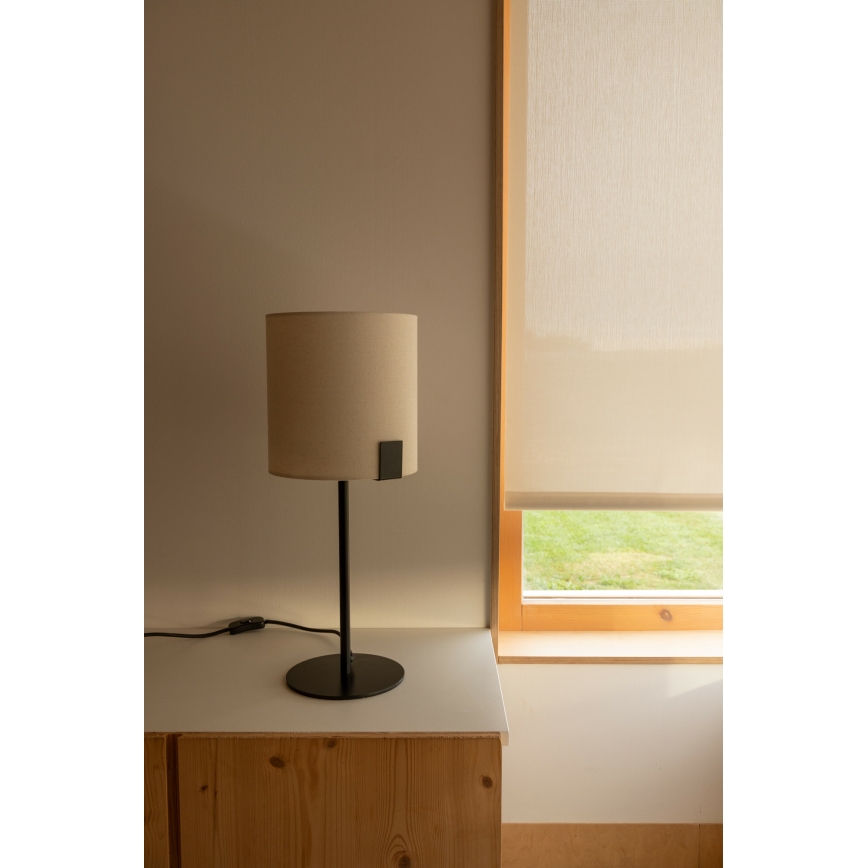FARO 20054 - Bordlampe NILA 1xE27/15W/230V cremefarvet/sort