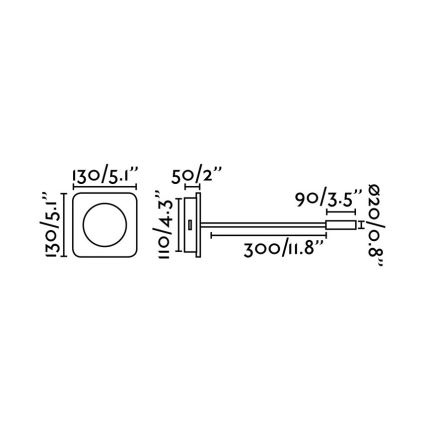 FARO 20060 - LED væglampe MOOD LED/2W/230V