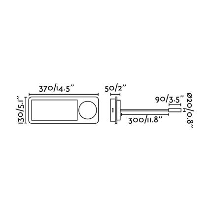 FARO 20062 - LED væglampe MOOD 2xLED/3W + LED/1,5W/230V