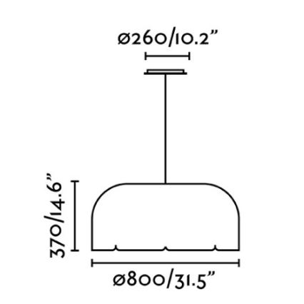 Faro 20104 - LED pendel MUTE LED/24W/230V diameter 80 cm 4000K