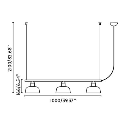 FARO 20338-119 - Pendel TATAWIN 3xE27/15W/230V sort