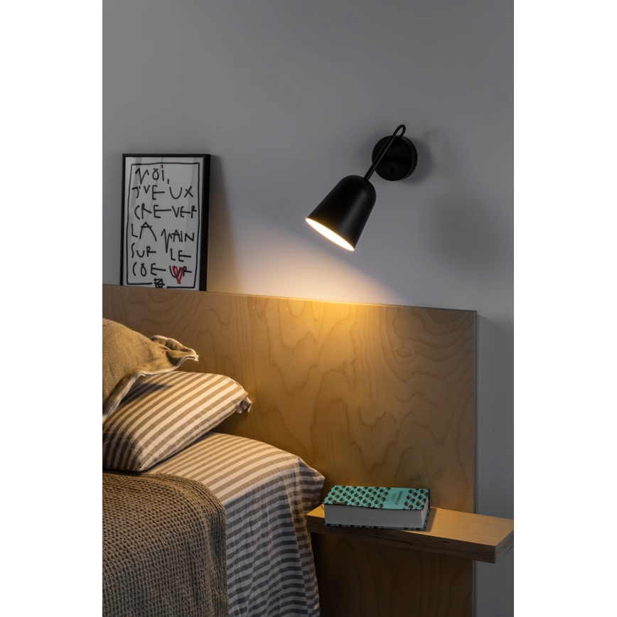 FARO 28257 - Væglampe STUDIO 1xE14/8W/230V sort