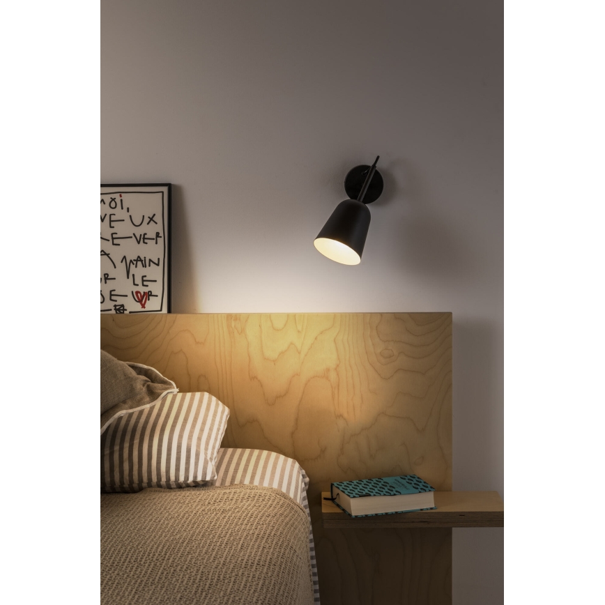 FARO 28257 - Væglampe STUDIO 1xE14/8W/230V sort