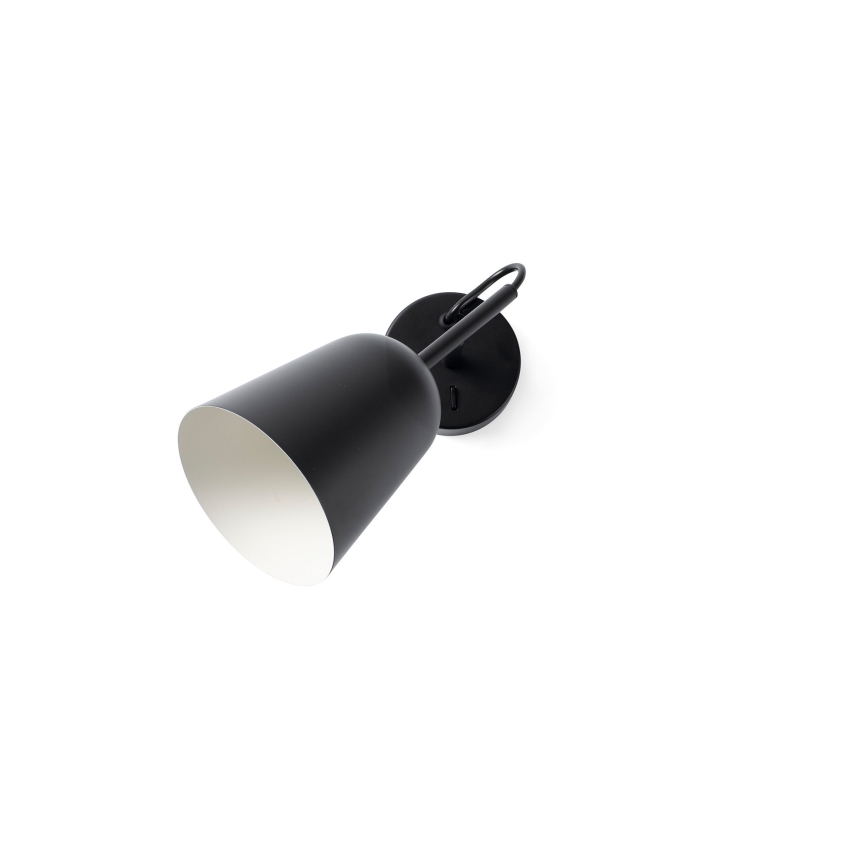 FARO 28257 - Væglampe STUDIO 1xE14/8W/230V sort