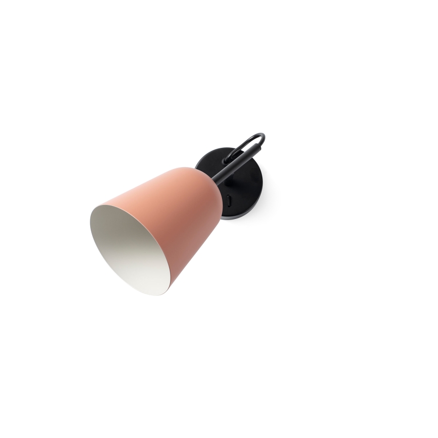 FARO 28275 - Væglampe STUDIO 1xE14/8W/230V lyserød/sort