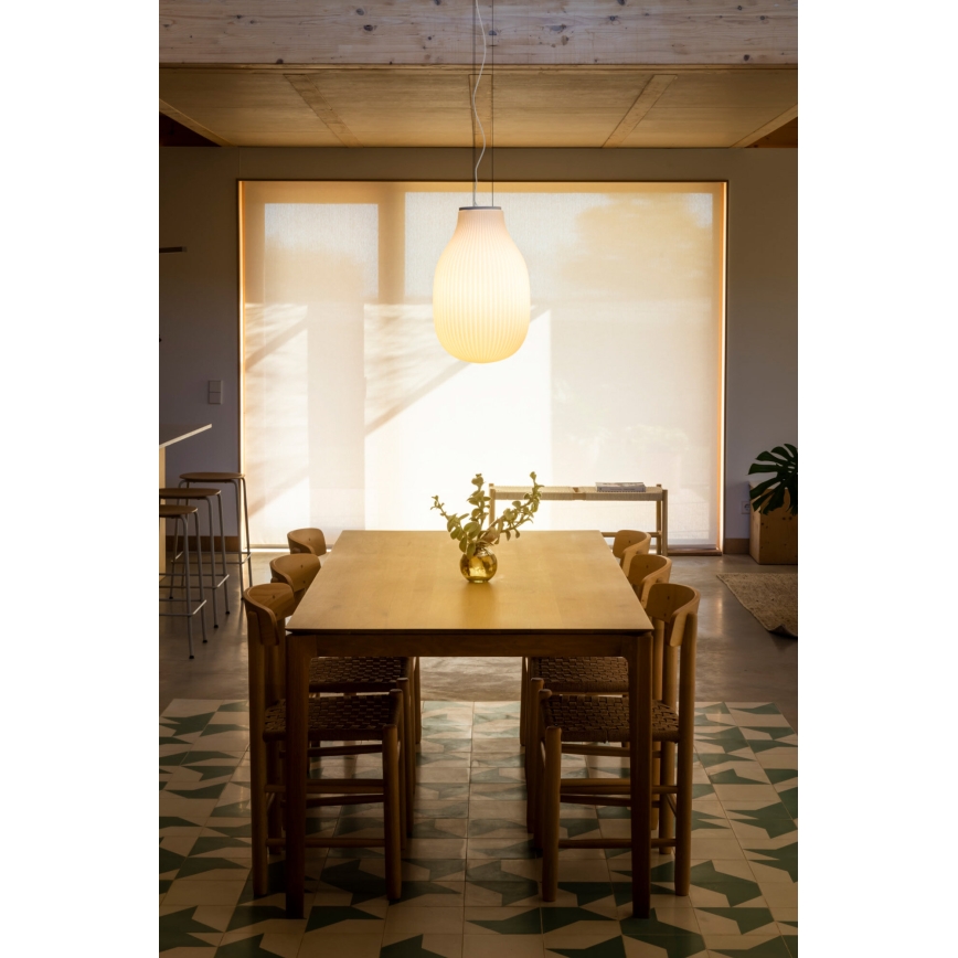 FARO 28300 - Pendel ISABELLE 1xE27/15W/230V diameter 31 cm hvid