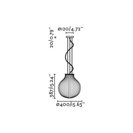 FARO 28301 - Pendel ISABELLE 1xE27/15W/230V diameter 40 cm hvid