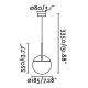 FARO 28375 - Lysekrone i en snor MINE 1xE27/40W/230V