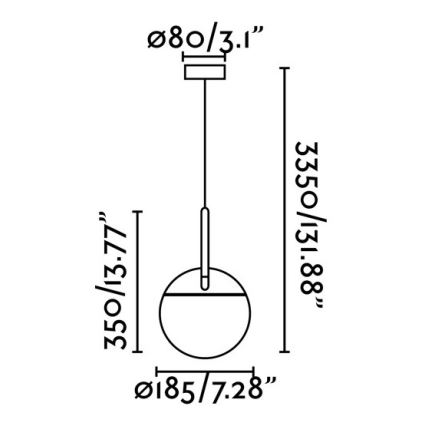 FARO 28375 - Lysekrone i en snor MINE 1xE27/40W/230V