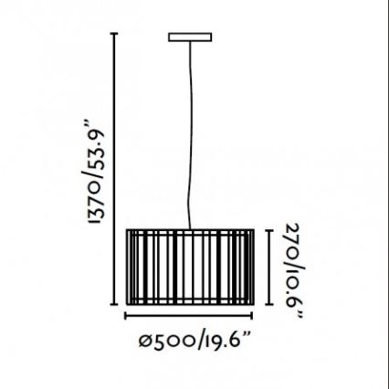 Faro 29309 - Lysekrone i en snor LINDA 1xE27/100W/230V