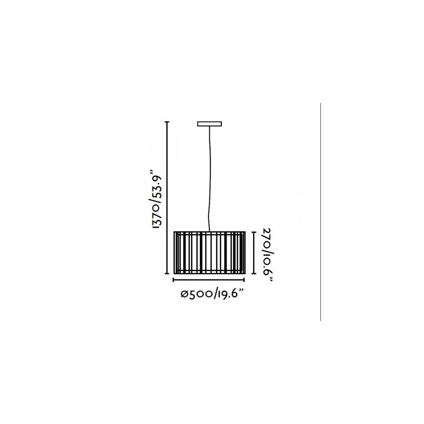 Faro 29309 - Lysekrone i en snor LINDA 1xE27/100W/230V