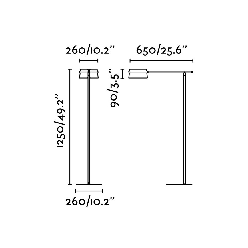 FARO 29569 - LED gulvlampe med touch-funktion dæmpbar LOOP LED/6W/230V