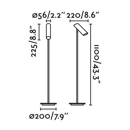 FARO 29883 - Gulvlampe LINK 1xGU10/11W/230V hvid