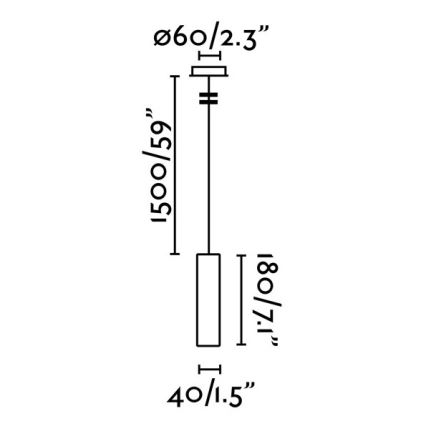 FARO 29895 - LED pendel ORA LED/4W/230V sort