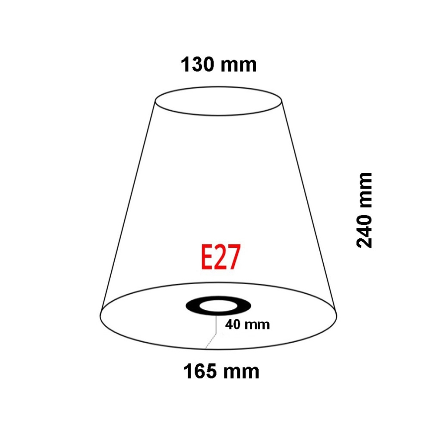 FARO 2P0311 - Lampeskærm til væglampe REM E27 diameter 165 mm beige