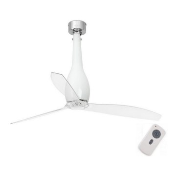 FARO 32000 - Loftventilator ETERFAN hvid/klar Ø 128 cm + fjernbetjening