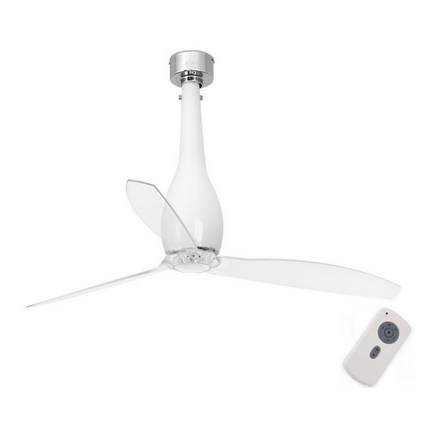 FARO 32000 - Loftventilator ETERFAN hvid/klar Ø 128 cm + fjernbetjening