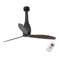 FARO 32004 - Loftventilator ETERFAN sort/brun Ø 128 cm + fjernbetjening