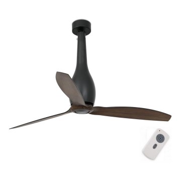 FARO 32004 - Loftventilator ETERFAN sort/brun Ø 128 cm + fjernbetjening