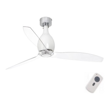 FARO 32020 - Loftventilator MINI ETERFAN hvid/klar Ø 128 cm + fjernbetjening