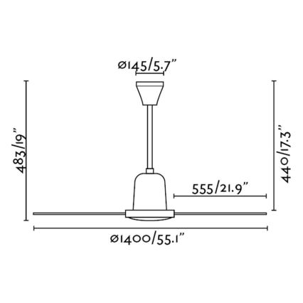 FARO 33001 - Loftventilator INDUS