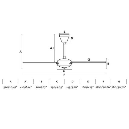 FARO 33349 - Loftventilator AOBA + fjernbetjening