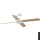 FARO 33350DC - Loftventilator MALLORCA L diam. 132 cm hvid/brun + fjernbetjening