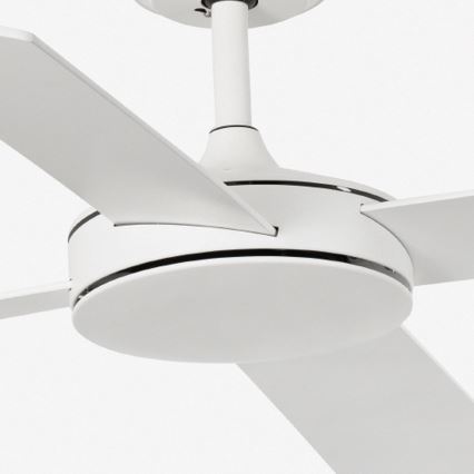 FARO 33350DC - Loftventilator MALLORCA L diam. 132 cm hvid/brun + fjernbetjening