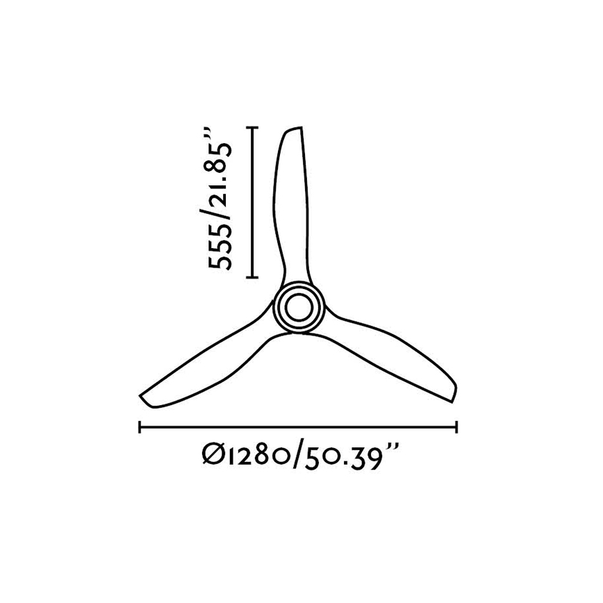 FARO 33382 - Loftventilator MINI ETERFAN + fjernbetjening
