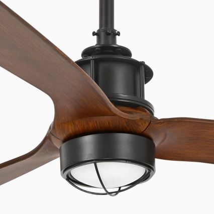 FARO 33395-10 - LED loftventilator JUST FAN LED/16W/230V diam. 128 cm sort/brun + fjernbetjening