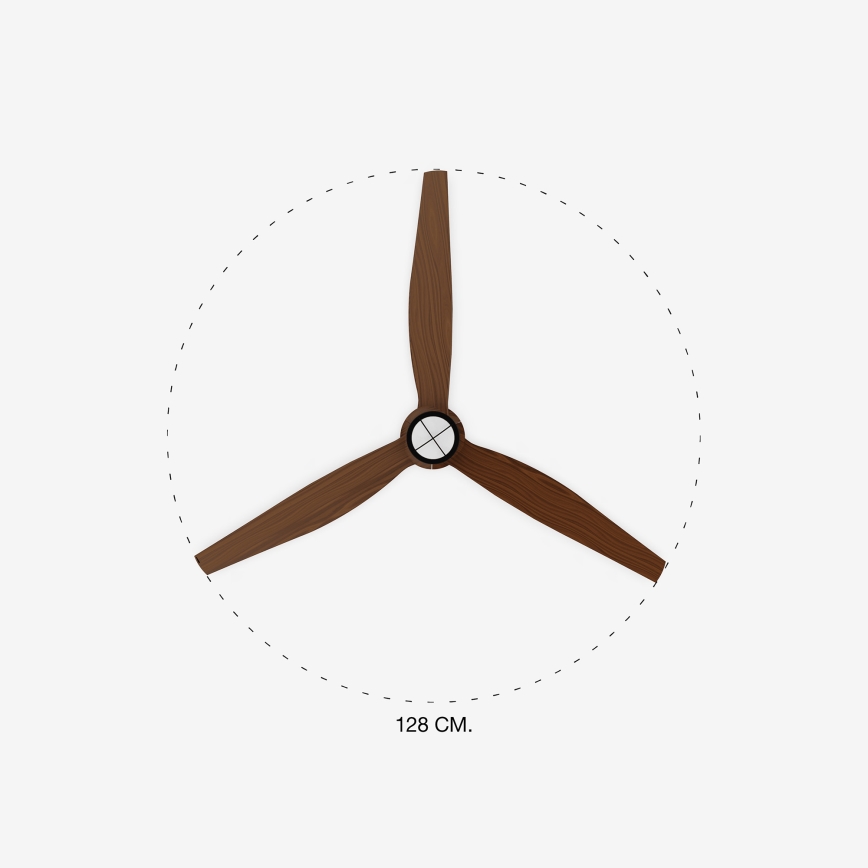 FARO 33395-10 - LED loftventilator JUST FAN LED/16W/230V diam. 128 cm sort/brun + fjernbetjening
