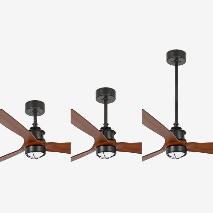 FARO 33395-10 - LED loftventilator JUST FAN LED/16W/230V diam. 128 cm sort/brun + fjernbetjening