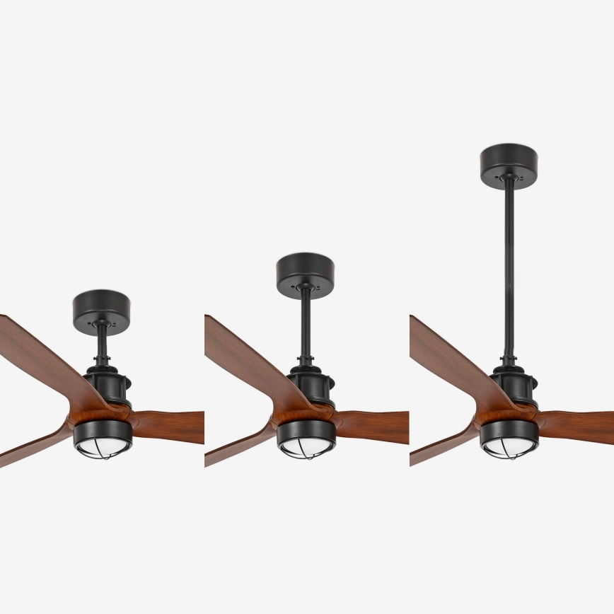 FARO 33395-10 - LED loftventilator JUST FAN LED/16W/230V diam. 128 cm sort/brun + fjernbetjening