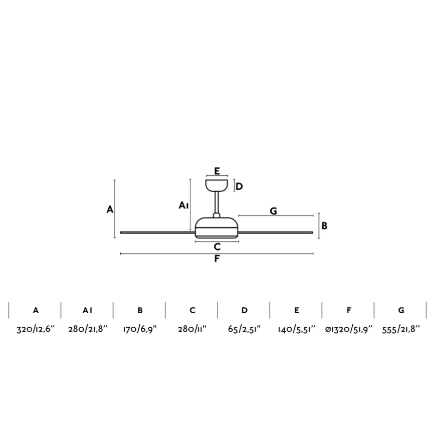 FARO 33420 - Loftsventilator NOVA hvid/brun