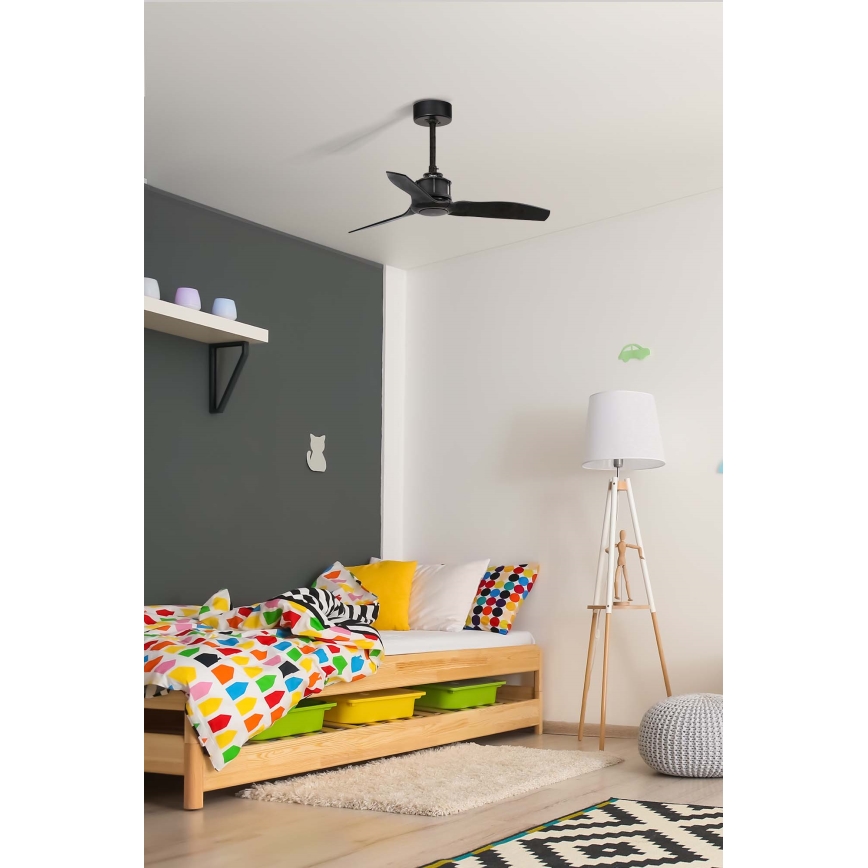 FARO 33424WT - Loftventilator JUST FAN S Ø 81 cm sort Wi-Fi Tuya + fjernbetjening