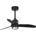 FARO 33424WT1N - Dæmpbar LED-loftventilator JUST FAN S med LED/16W/230V, Ø 81 cm, sort, Wi‑Fi Tuya + fjernbetjening