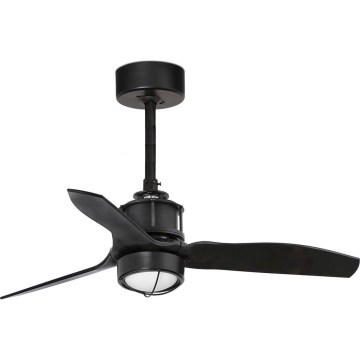 FARO 33424WT1N - Dæmpbar LED-loftventilator JUST FAN S med LED/16W/230V, Ø 81 cm, sort, Wi‑Fi Tuya + fjernbetjening