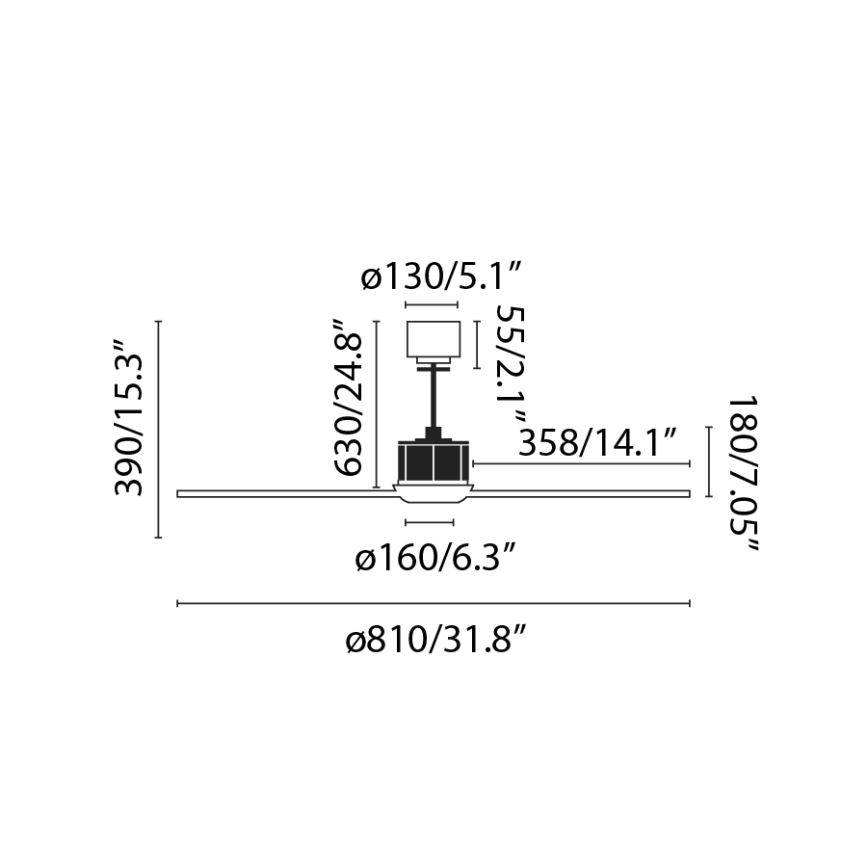 FARO 33425 - Loftventilator JUSTFAN
