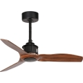FARO 33425WT - Loftventilator JUST FAN S Ø 81 cm brun/sort, Wi‑Fi Tuya + fjernbetjening