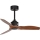 FARO 33425WT - Loftventilator JUST FAN S Ø 81 cm brun/sort, Wi‑Fi Tuya + fjernbetjening